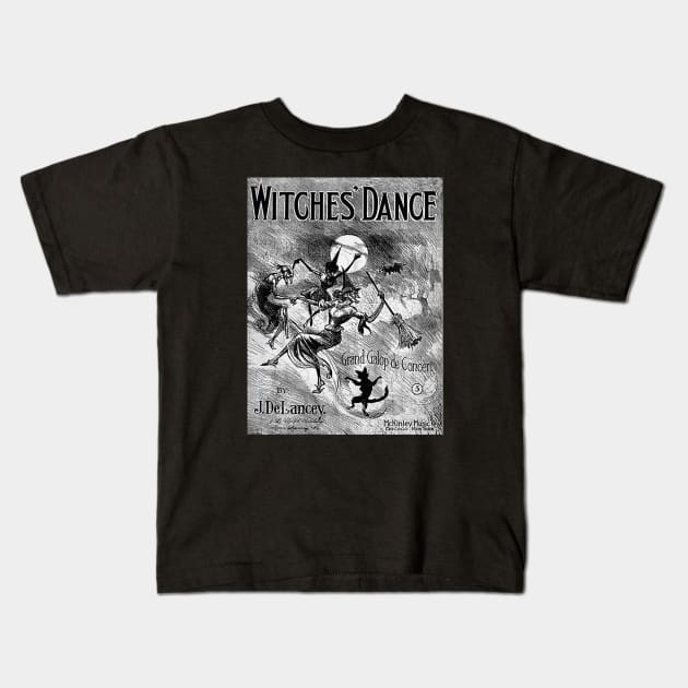 WITCHES DANCE B&W Kids T-Shirt by AtomicMadhouse